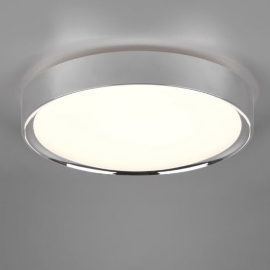 Plafoniera da bagno ip44 cromo led 18w 3000k 33cm
