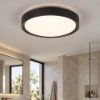Plafoniera rotonda per bagno nero led 3000k ip44