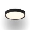 Plafoniera rotonda per bagno nero led 3000k ip44