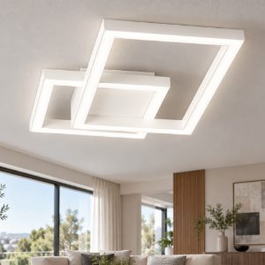 Plafoniera led cct 20w 3000k 4000k 6000k bianco moderna cross perenz