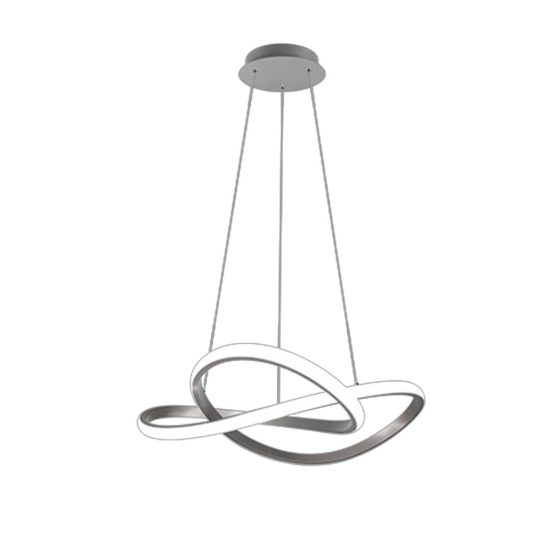Lampadario design moderno per salotto led 4000k nickel opaco
