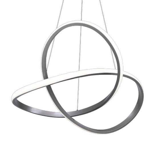 Lampadario design moderno per salotto led 4000k nickel opaco