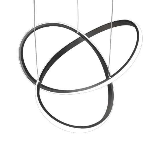 Lampadario moderno led 4000k design nero opaco