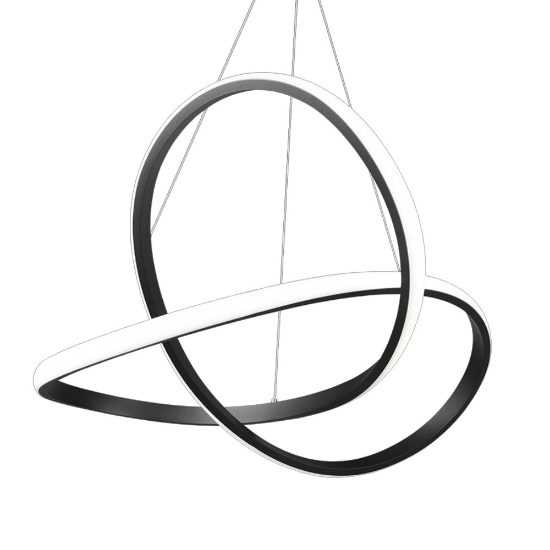 Lampadario moderno led 4000k design nero opaco