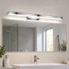 Lampada per specchio bagno led 24w cct 3000k 4000k moderna cromata 69cm