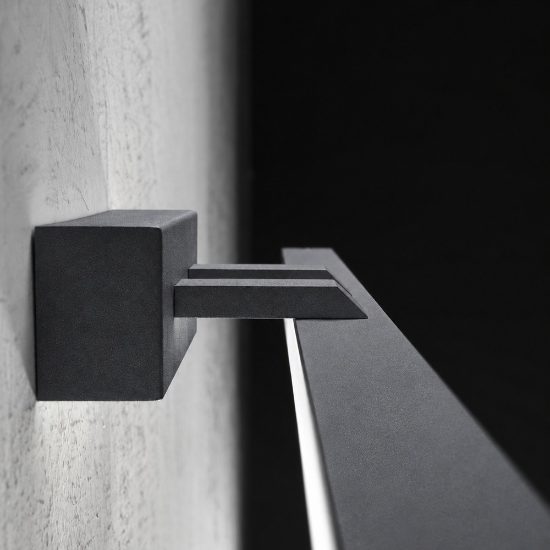 Applique per specchio bagno moderna antracite led 24w cct 3000k 4000k 69cm