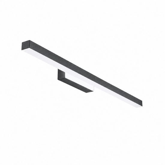 Applique per specchio bagno moderna antracite led 24w cct 3000k 4000k 69cm