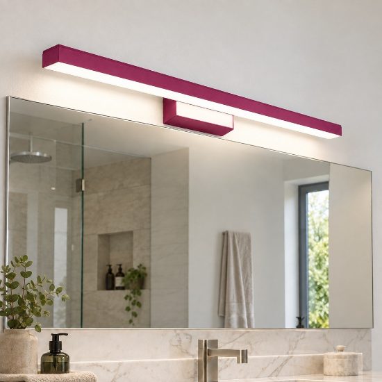 Applique per specchio bagno led 24w cct 3000k 4000k moderna magenta 69cm