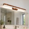 Applique per specchio bagno led 24w cct 3000k 4000k moderna foglia rame 69cm