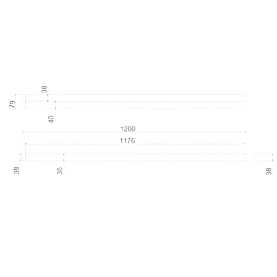Applique per specchio bagno led 3000k nero opaco ip44