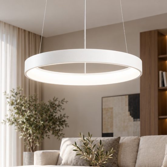 Fabas luce bacco lampadario a sospensione led 38w cct 2700k 4000k dimmerabile bianco