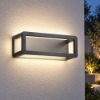 Applique da esterno led 9,5w 3000k ip65 moderna rettangolare antracite 23cm