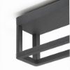 Applique da esterno led 9,5w 3000k ip65 moderna rettangolare antracite 23cm
