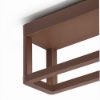 Lampada da parete per esterno led 9,5w 3000k ip65 23cm moderna rettangolare ruggine