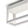 Lampada da parete per esterno led 9,5w 3000k ip65 moderna rettangolare bianca