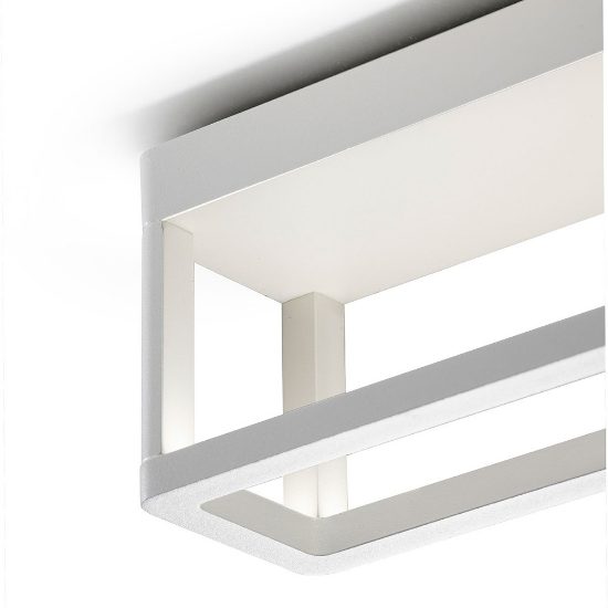 Lampada da parete per esterno led 9,5w 3000k ip65 moderna rettangolare bianca