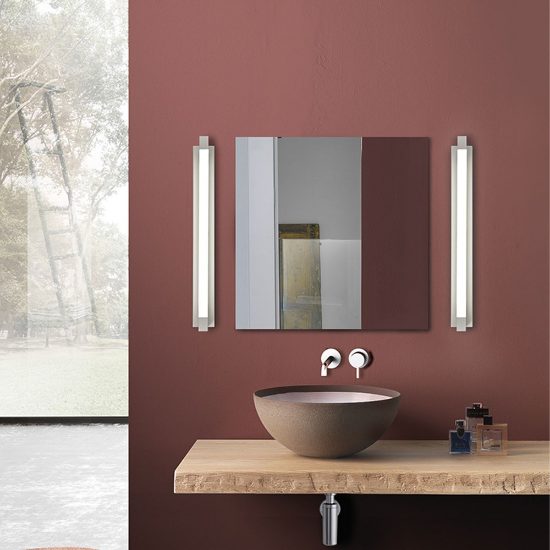 Applique per specchio bagno led 12w cct 3000k 4000k moderna bianca 43cm