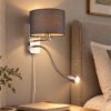 Applique per comodino camera da letto luce lettura nickel