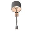 Applique per comodino camera da letto luce lettura nickel