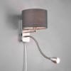 Applique per comodino camera da letto luce lettura nickel