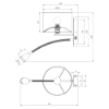 Applique per comodino camera da letto luce lettura nickel