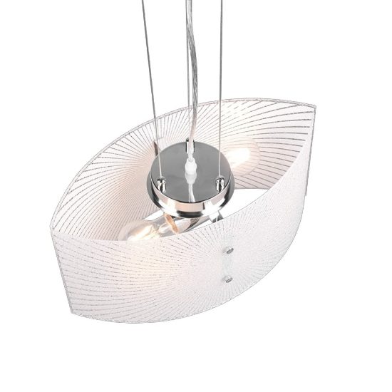 Lampadario in vetro decorato per soggiorno