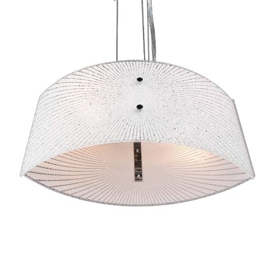 Lampadario in vetro decorato per soggiorno