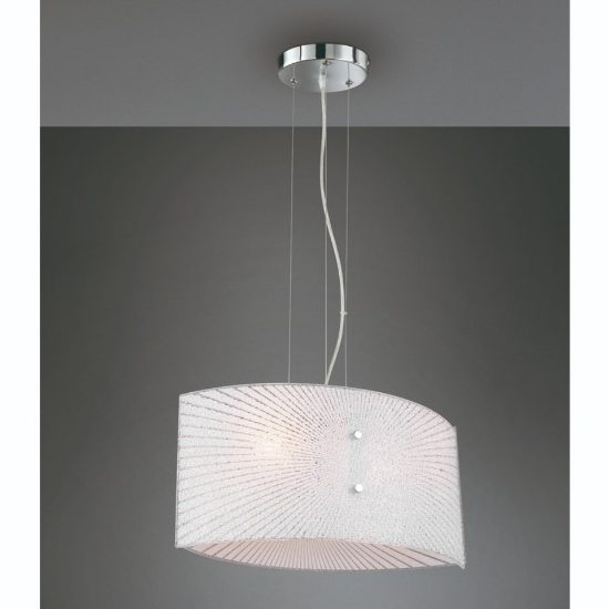 Lampadario in vetro decorato per soggiorno