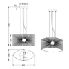 Lampadario in vetro decorato per soggiorno