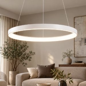Fabas bacco lampadario a sospensione bianco led 56w cct 2700k 3000k 4000k dimmerabile