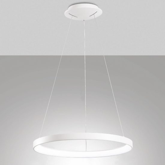 Fabas bacco lampadario a sospensione bianco led 56w cct 2700k 3000k 4000k dimmerabile