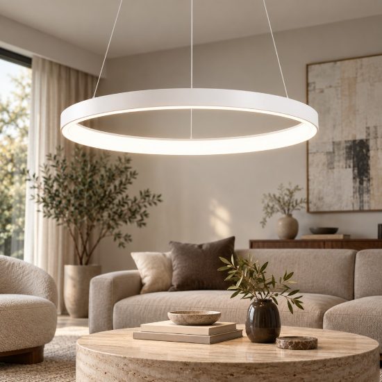 Fabas bacco lampadario a sospensione bianco led 56w cct 2700k 3000k 4000k dimmerabile
