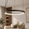 Fabas luce bacco lampadario minimal nero a sospensione led 56w cct 2700k 4000k dimmerabile