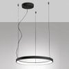 Fabas luce bacco lampadario minimal nero a sospensione led 56w cct 2700k 4000k dimmerabile