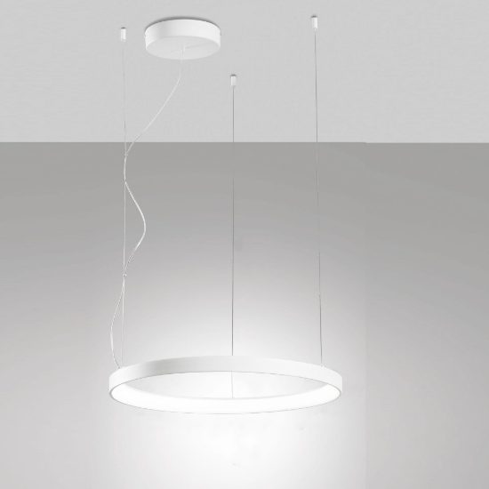 Fabas luce bacco lampadario led 56w cct 2700k 4000k dimmerabile anello bianco