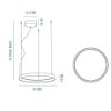 Fabas luce bacco lampadario led 56w cct 2700k 4000k dimmerabile anello bianco