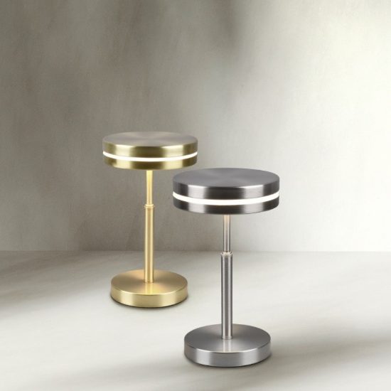 Lampada da tavolo nickel led 3000k per salotto
