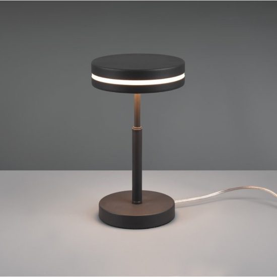 Lampada da tavolo moderna antracite led 6w 3000k