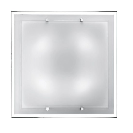 Perenz plafoniera moderna frame quadrata vetro bianco
