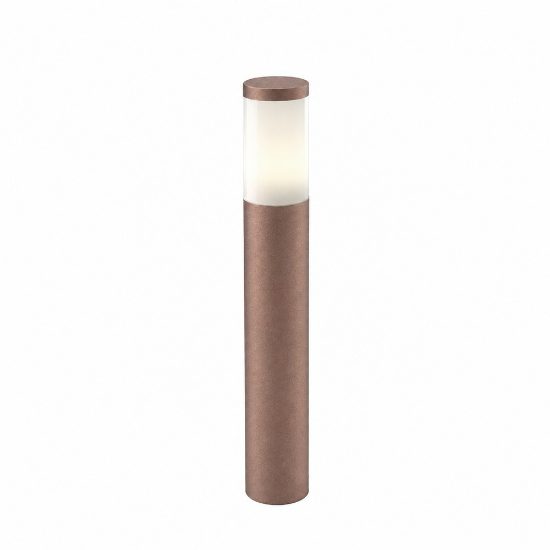 Lampione ip54 moderno da esterno cilindrico oro rosato 60cm