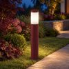 Lampioncino cilindrico moderno da giardino bordeaux ip54 60cm