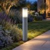 Paletto moderno cilindrico antracite da esterno giardino ip54 60cm