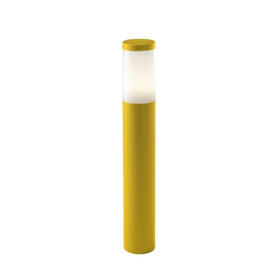 Lampione ip54 moderno per esterno cilindrico giallo girasole 60cm