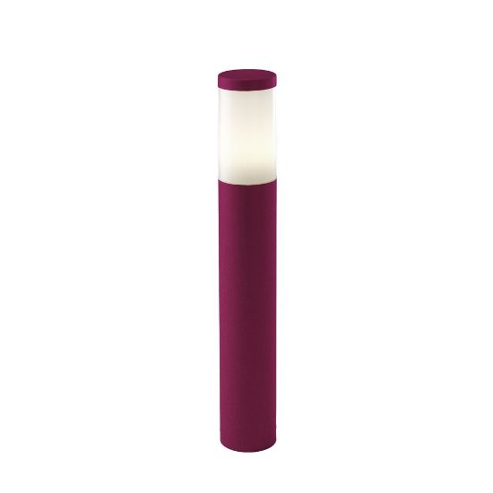 Lampioncino ip54 60cm moderno per esterno giardino cilindrico magenta