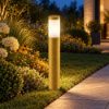 Lampione da giardino ip54 cilindrico moderno oro opaco 60cm