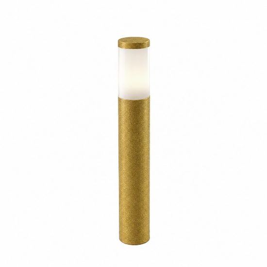 Lampione da giardino ip54 cilindrico moderno oro opaco 60cm