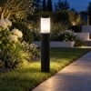 Lampioncino moderno cilindrico nero da esterno giardino ip54 60cm