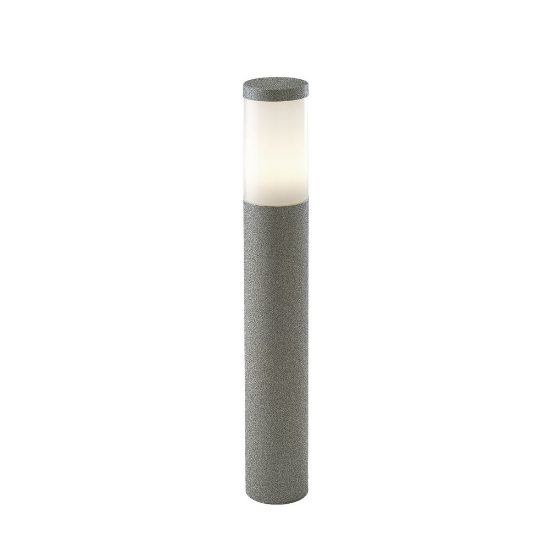 Lampioncino da esterno ip54 60cm moderno cilindrico grigio perla