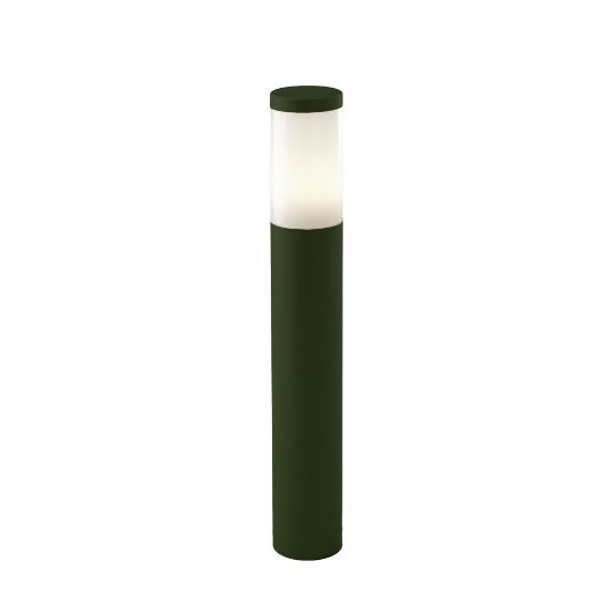 Paletto ip54 per esterno giardino moderno cilindrico verde oliva 60cm