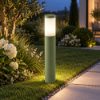 Lampione da esterno ip54 cilindrico moderno verde salvia 60cm